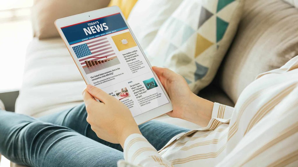 Someone is reading an article about Employment in the USA